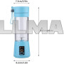 Блендер USB Juice Cup NG-01 (2 ножа) CG14 синий